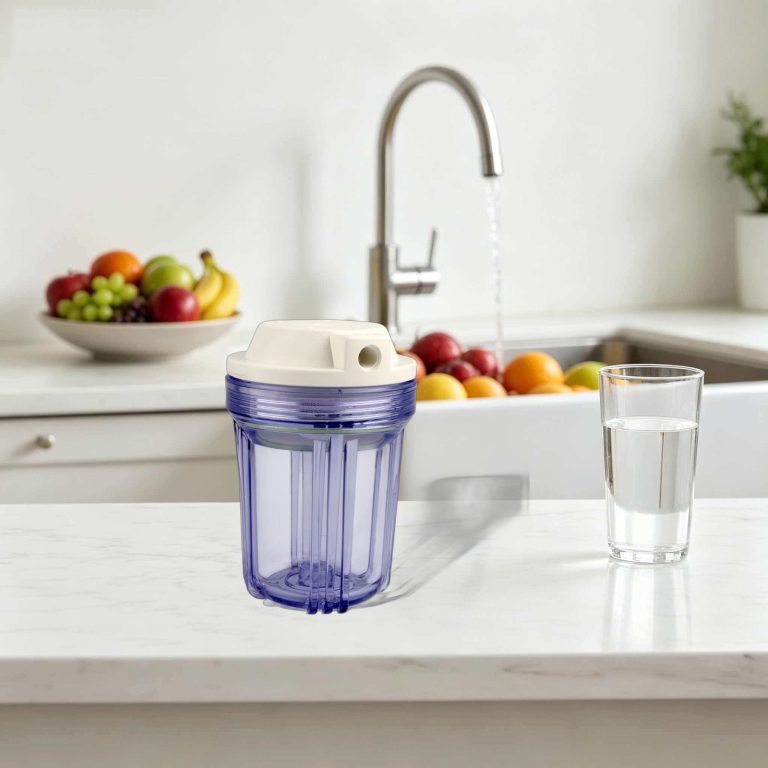 5-Inch Transparent Brass Port Water Filter Housing 1